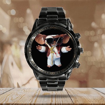 Discover Gremlins Gizmo Holiday Calendar Steel Band Watch