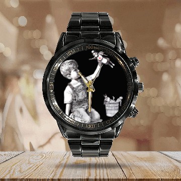 Discover Banksy Game Changer Calendar Steel Band Watch