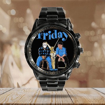 Discover Friday Unisex Calendar Steel Band Watch Match Jordan 5 University Blue