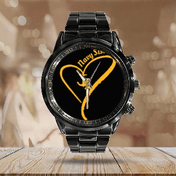 Discover Proud Navy Sister Calendar Steel Band Watch