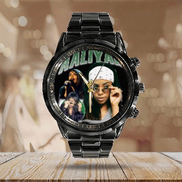 Discover Aaliyah Style Vintage Calendar Steel Band Watch