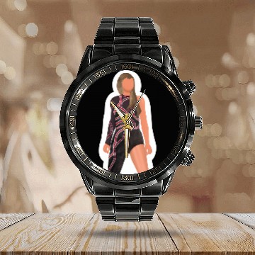 Discover Eras Tour Reputation 1828 Calendar Steel Band Watch