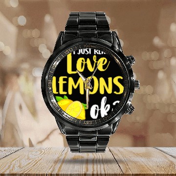 Discover Lemon Lemonade Gift Juice Calendar Steel Band Watch