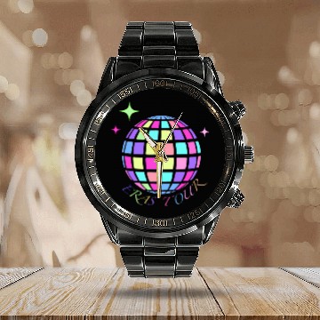 Discover Eras Tour Disco Ball 1452 Calendar Steel Band Watch