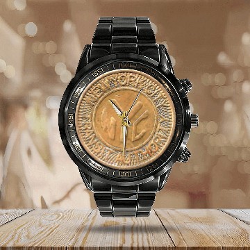 Discover NYC Subway Token Calendar Steel Band Watch
