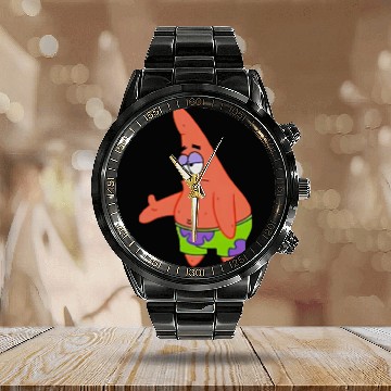 Discover Patrick Star Shake Hands - Patrick Star - Calendar Steel Band Watch