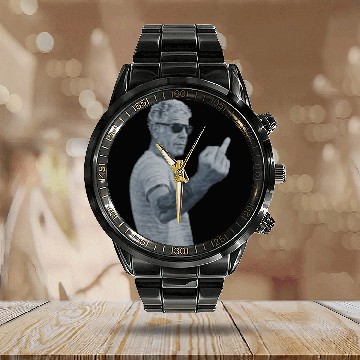 Discover Anthony Bourdain Cool Calendar Steel Band Watch