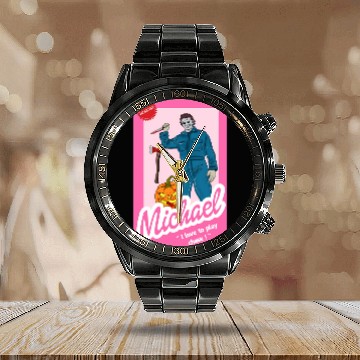Discover Michael Myers Horror Barbie Calendar Steel Band Watch