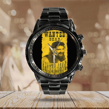 Discover Retro Cactus Jack Wanted Calendar Steel Band Watch