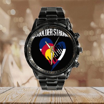 Discover boulder strong Calendar Steel Band Watch