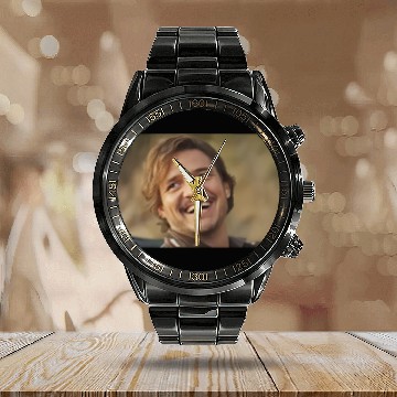 Discover Pedro Pascal Meme Calendar Steel Band Watch