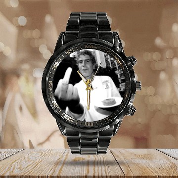 Discover Anthony Bourdain able and Simple Calendar Steel Band Watch