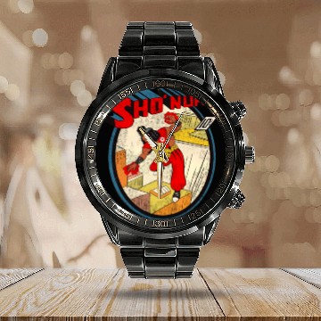 Discover shogun of harlem retro - Sho Nuff - Calendar Steel Band Watch
