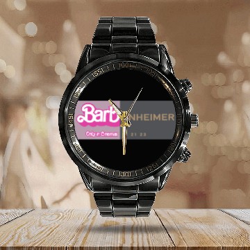 Discover Barbenheimer Barbie Movie Oppenheimer Calendar Steel Band Watch