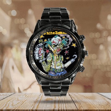 Discover Vintage 1990s White Zombie Calendar Steel Band Watch