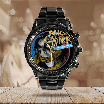 Discover Alice Cooper – Constrictor Calendar Steel Band Watch Calendar Steel Band Watch