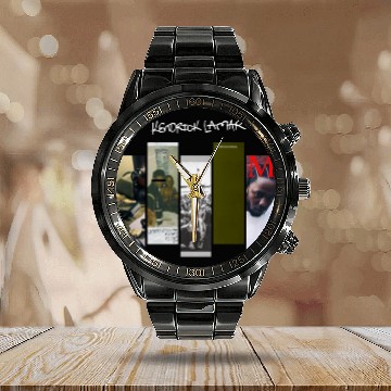 Discover Kendrick Lamar Discography Lightweight Calendar Steel Band Watch