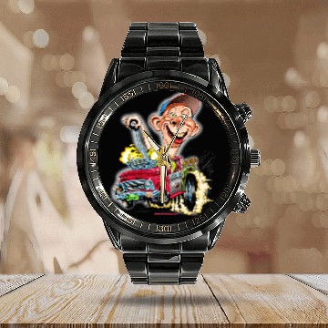 Discover Bubba J Hot Rod Pick Up Truck Calendar Steel Band Watch