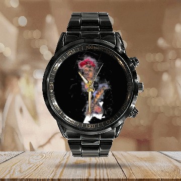Discover Keith Richards Coloured Sketch Calendar Steel Band Watch