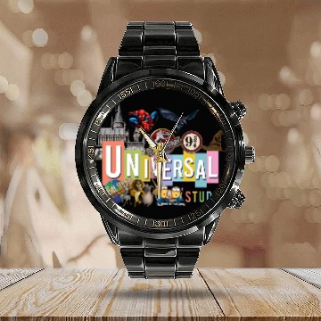 Discover Universal Studios Calendar Steel Band Watch, Universal Studios Family Calendar Steel Band Watch, Disney Universal Calendar Steel Band Watch