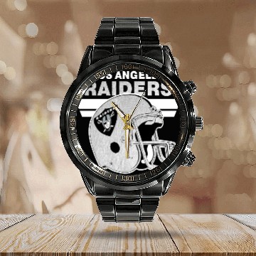Discover Vintage 80s LA Los Angeles Raiders Calendar Steel Band Watch T - Calendar Steel Band Watch