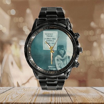 Discover Keith Richards - Men's Crewneck Calendar Steel Band Watch