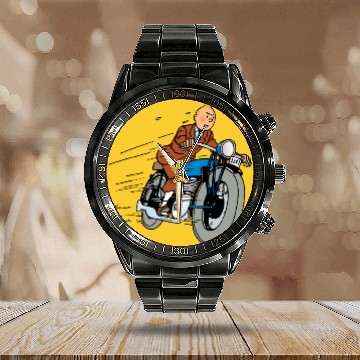 Discover TinTin Adventure Calendar Steel Band Watch