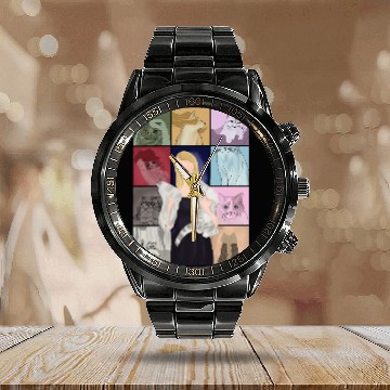 Discover eras tour cats Calendar Steel Band Watch