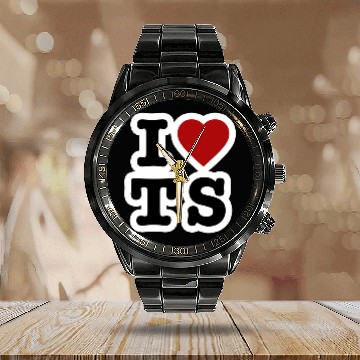 Discover I Love Taylorr Swift Heart Calendar Steel Band Watch