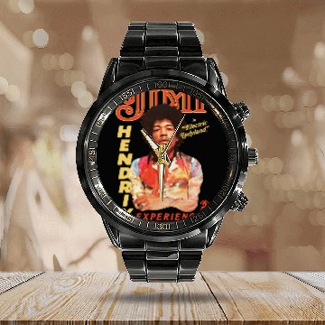 Discover Jimi Hendrix Electric Ladyland Calendar Steel Band Watch