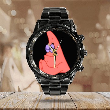 Discover Patrick Star Praying - Meme - Calendar Steel Band Watch