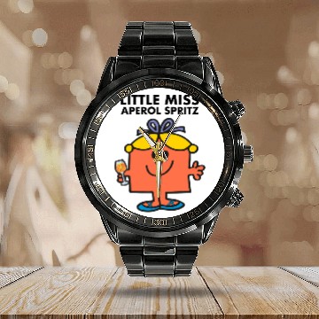 Discover Little Miss Aperol Spritz Calendar Steel Band Watch