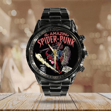 Discover The Amazing Spider Punk  Calendar Steel Band Watch,