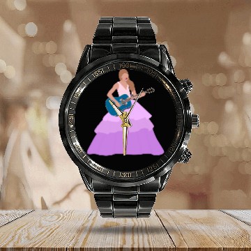 Discover Eras Tour Speak Now (Purple) 70 Baseball Tees Calendar Steel Band Watch