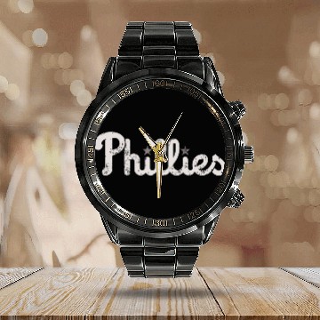 Discover Philly Sports Distressed Bella Canvas Baseball Jerseys Calendar Steel Band Watch