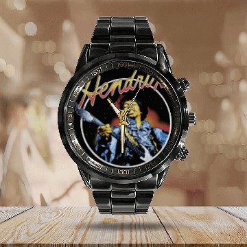 Discover The Jimi Hendrix Experience Live Fender Calendar Steel Band Watch
