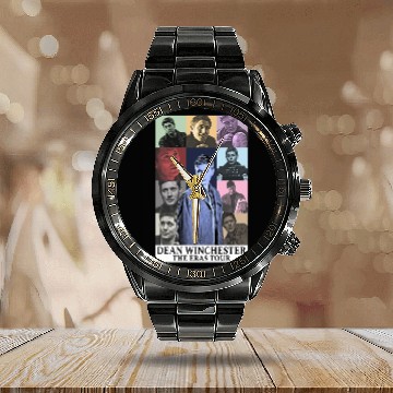 Discover Dean Winchester Eras Tour Essential Baseball Tees Calendar Steel Band Watch