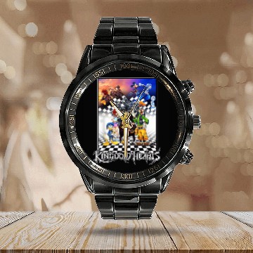 Discover Disney Kingdom Hearts Throne Zip Calendar Steel Band Watch