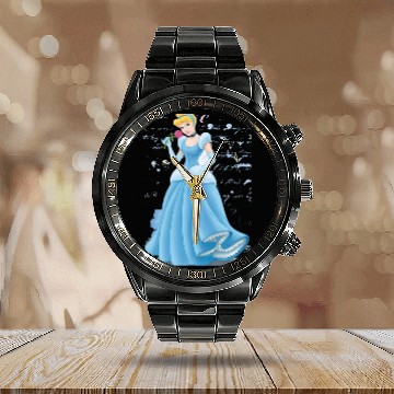 Discover Disney Cinde Calendar Steel Band Watch