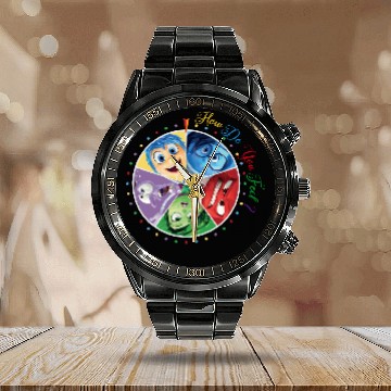 Discover Disney Inside Out Calendar Steel Band Watch, Inside Out Calendar Steel Band Watch, Disney Pixar Inside Out Calendar Steel Band Watch