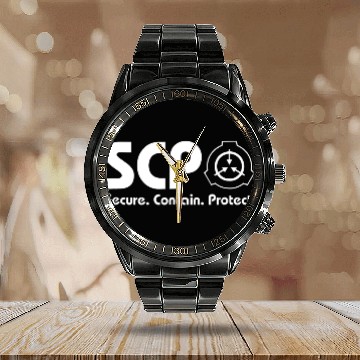 Discover SCP Secure Contain Protect SCP Foundation birthday Calendar Steel Band Watch