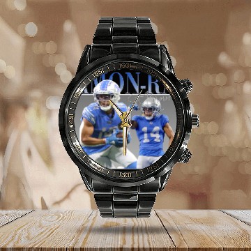 Discover Amon-Ra St. Brown Calendar Steel Band Watch - Detroit Lions - Grit - OnePride
