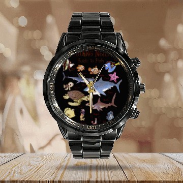 Discover Disneyss Pixars Finding Nemo Fish Guide Calendar Steel Band Watch