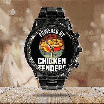 Discover Chicken Poultry Powered By Chicken Tenders 2Chicken Nuggets Calendar Steel Band Watch