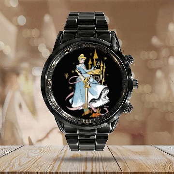 Discover Disney Princess Cinde Collage Baseball Tees Calendar Steel Band Watch
