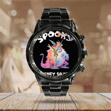 Discover Spooky Disney Suad Essential Baseball Jerseys Calendar Steel Band Watch
