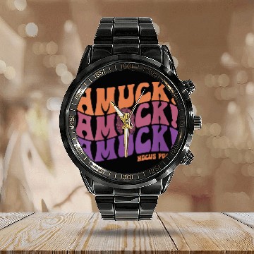 Discover Disneyss Hocus Pocus Amuck Amuck Amuck Text Calendar Steel Band Watch