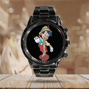 Discover Disney Pinocchio  Portrait Calendar Steel Band Watch