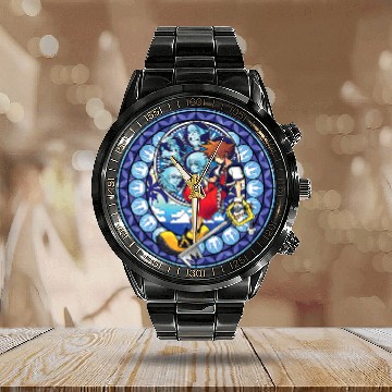 Discover Disney Kingdom Hearts Sora Stained Glass Calendar Steel Band Watch