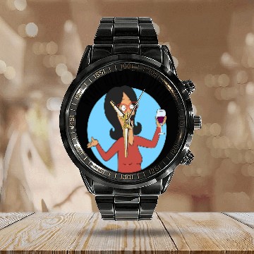 Discover Bobs Burgers Linda winess Helps Me Drink Baseball Tees Calendar Steel Band Watch